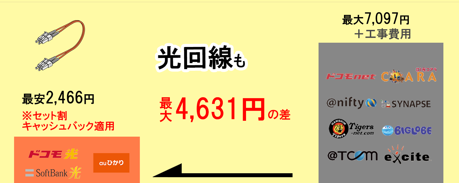 光回線　料金差