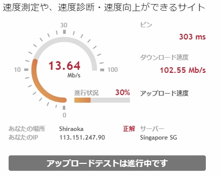 アップロード速度