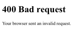 invalid request