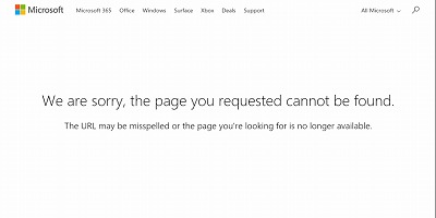 microsoft 404ページ