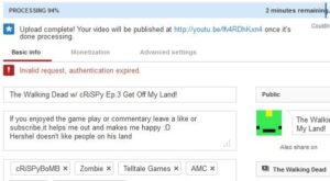 YouTube「Invalid request authentication expired」の意味と対処法