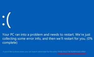 「PAGE_FAULT_IN_NONPAGED_AREA」の原因・対処法【ブルスク停止コード】