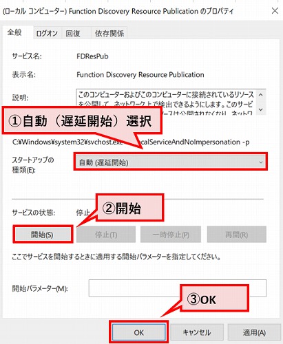 自動（遅延開始）